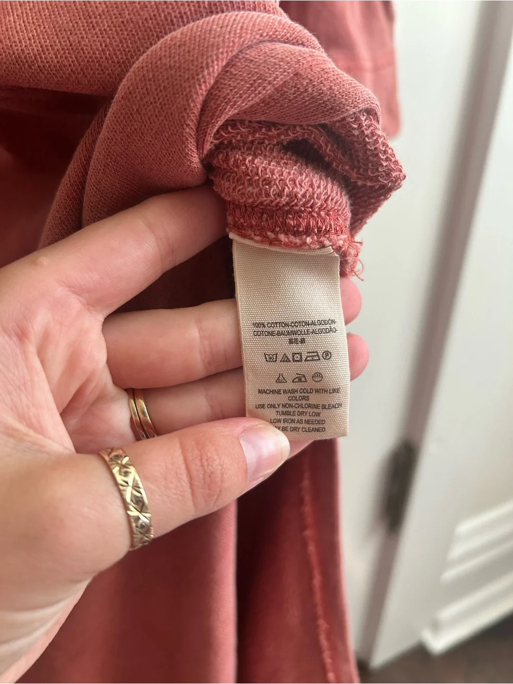 FREE PEOPLE Sz S ON MY WAY POLO PULLOVER DRESS IN CORAL